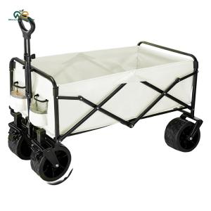 Camping Hand Truck Large Capacity Folding Small Trailer Extended Picnic Trolley for Tents Cooking Utensils Storage [Winnereco Lifestyle]