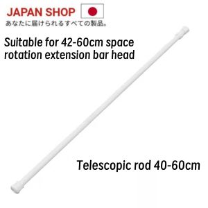 Telescopic rod heavy duty for clothes curtain rods adjustable hook and bracket no drill shower rod stainless steel extendable clothes rod Punch-free multipurpose curtain telescopic pole nail-free kitchen wardrobe hanger clothes drying rod shoe rack