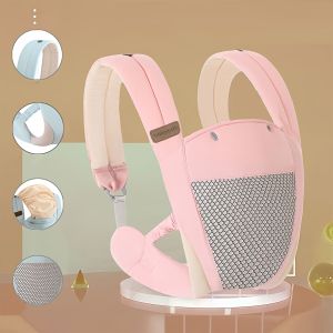 กระเป๋าเป้สะพายหลังสำหรับอุ้มเด็ก0-36เดือนทำจากผ้าฝ้ายผ้าอุ้มเด็กตัวช่วยอุ้มทารกน้ำหนักเบาระบายอากาศรูปตัว VREN