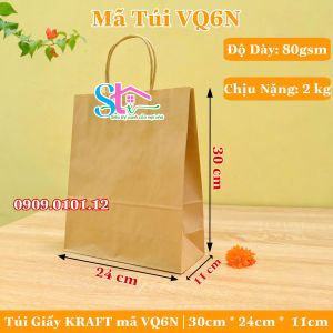 Combo 10 túi giấy kraft có quai cao cấp dày và cứng cáp túi kraft bảo vệ môi trường túi đựng quà túi giấy xi măng