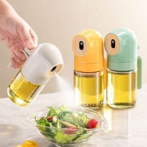 CEMOMEF เกรดสำหรับอาหาร ขวดสเปรย์น้ำมัน กระจกสำหรับผู้หญิง เชิงปริมาณ เครื่องพ่นน้ำมันมะกอก ใช้งานได้จริง ป้องกันการรั่วซึม เครื่องจ่ายน้ำมัน สำหรับบ้าน