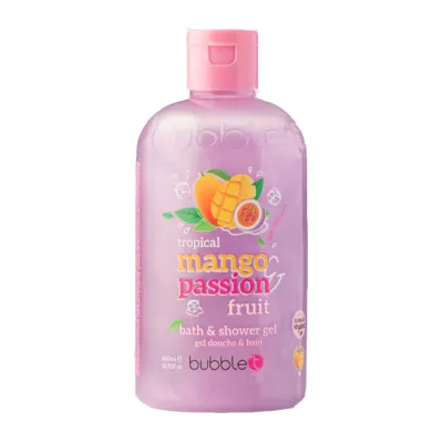 Bubble T Cosmetics Mango & Passionfruit Bath & Shower Gel 500ml