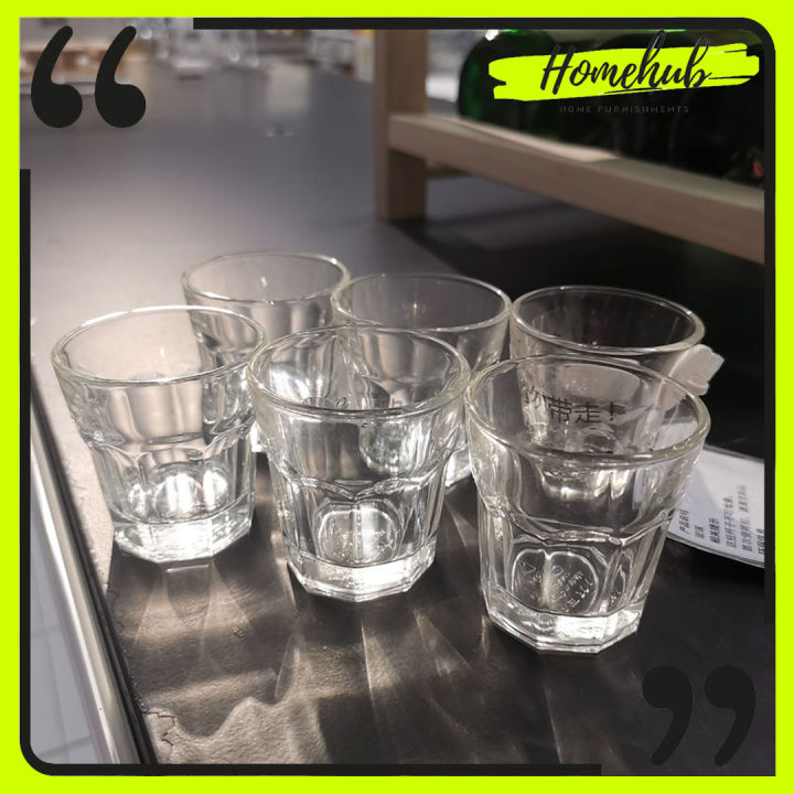 [ HOMEHUB ] [6 PIECES] GLASS 5CL SHOTS GLASS CLEAR GLASS VITAMIN SHOT