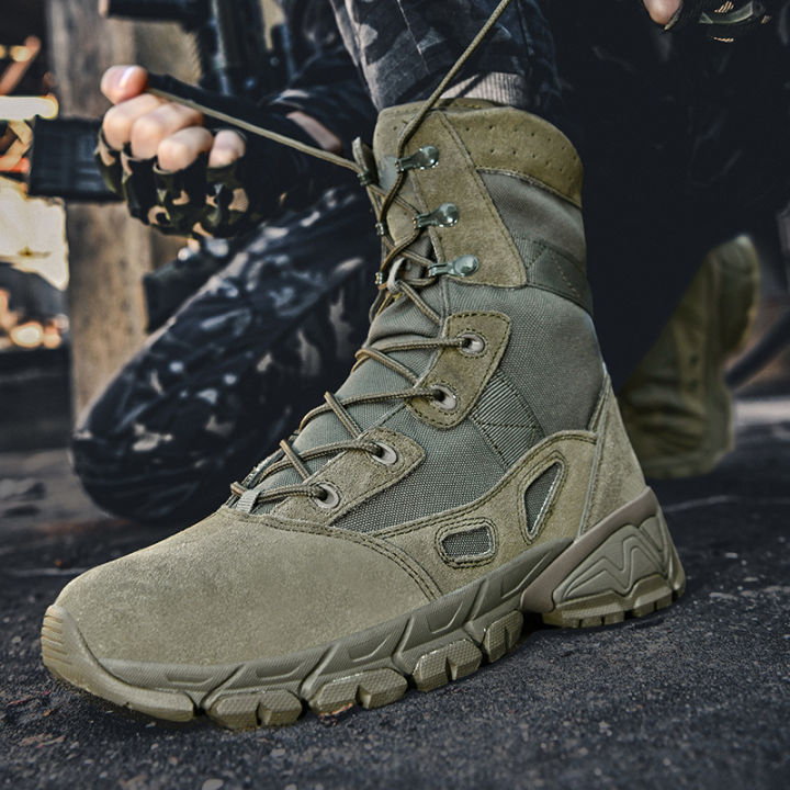 Military Boots Men's Large Combat Boots Outdoor Ultra Light Flying Boots  Men's Puncture Resistant Desert Boots Men's Tactical Boots Lazada PH