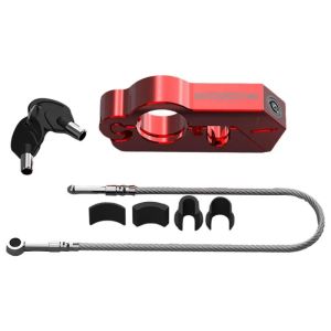 2 In 1 Motorcycle Grip Lock Helmet Lock Anti-theft Aluminum Alloy Brake Lock Electric Vehicle Handle Horn Lock For Motorbike
