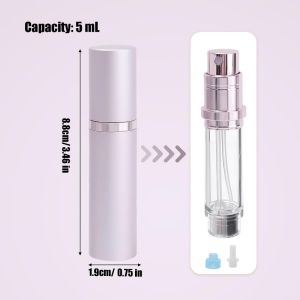 5ML Mini Refillable Perfume Atomizer High-End Travel Portable Perfume Spray Dispenser Bottle Bottom Filling Cosmeti Scent Pump Spray Empty Bottle