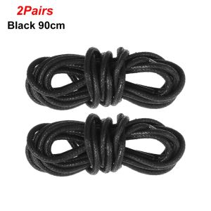 PICKIT 2 Pairs 70/80/90/100cm Shoelaces Sport Shoe Round Waxed Shoelaces Shoe Laces Cord Leather Dress Shoes Boots Laces Strings