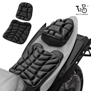 T2P Motorcycle Seat Cushions Set of 2Pcs High-Density Memory Foam EVA 3D Breathable Anti-Skid Design