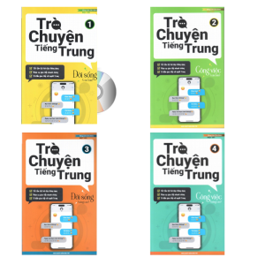 Sách -Trò Chuyện Tiếng Trung Tập 1+2+3+4 (có kèm file nghe)+DVD tài liệu