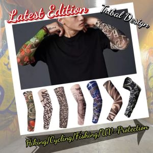 CY 164418 3D Tattoo UV Protection Arm Sleeve Arm Warmers Cycling Fishing Hiking Working