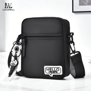 LouisWill Mens Shoulder Bag Fashion Messenger Bag Waterproof Oxford Cloth Bag Mini Cross Body Bag Large Capacity Travel Bag Business Bag Phone Bag Lightweight Casual Bag Leisure Sport Street Bag