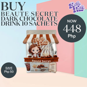 Beautederm Belle Dolls Beaute Secret Dark Chocolate Drink 10 Sachets Promo - June 2026 Expiry