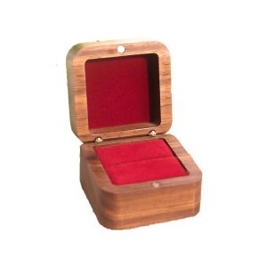 GAOSU Sang trọng Giá đỡ nhẫn gỗ hình càng cua 1/2 khe cắm Hình vuông Hộp đựng nhẫn Di động Đựng đồ Hộp đựng trang sức Cặp đôi