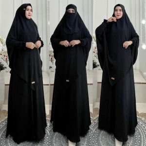 Set Dress/One Set Gamis Syari+Hijab Jumbo Kode ISMAYA Bahan Kringkel Premium By Ory AjeZas Collect