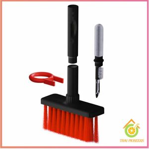 Thai Pioneers แปรงทำความสะอาดคีย์บอร์ด มัลติฟังก์ชั่น มาพร้อมกับที่ทำความสะอาดหูฟัง 5 in 1 keyboard cleaning