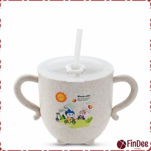 FinDee แก้วน้ำเด็ก แก้วหัดดื่ม มีฝาให้ แก้วหัดดูด กันกระแทก มีฝา ขนาด 280ml Kids Utensils