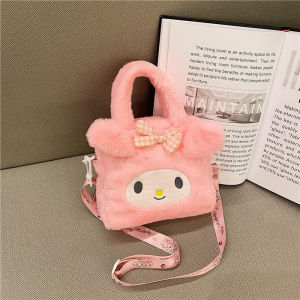 Bag Comel Sanrio Sling Bag Plush Handbag Kids Cute Kuromi Melody Shoulder Bag