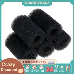 N2HAO ฝาครอบตัวกรองตู้ปลาฟองน้ำ5ชิ้นสำหรับตู้ปลาบ่อปลาโฟมสีดำ