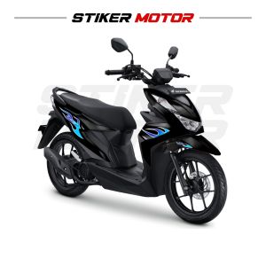 BD12 Stiker Sticker Striping Beat Deluxe Beat Street Wave 2020 - 2024 Motif Api Fire Racing Race Lz