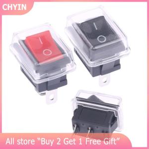 [COD] CHYIN 5Pcs Push Button Mini Switch 2Pin On Off Rocker Switch with waterproof cover