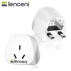 LENCENT 2X AU to UK Plug Adapter Grounded Australian Visitors Travel Converter Converts All Type I Plugs from UK Ireland Britain Scotland and More (Type G)