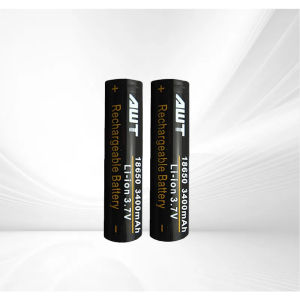 18650 AWT hitam 3400 mAh 2 bateri Suitable for LED flash lights electric vehicles laptops digital