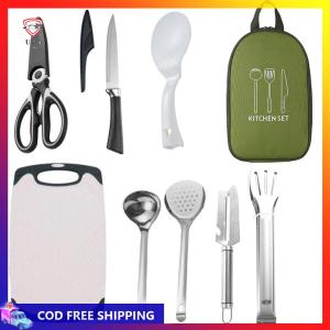 8 Pcs Camping Cooking Set Camping Kitchen Set Camping Utensil Set Camping Gear