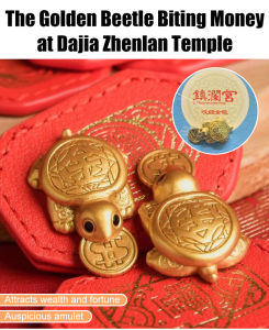 New Dajia Zhenlan Palace Money Turtle Leather Pendant Money Turtle Small Golden Turtle Auspicious Ornament Leather Item Amulet Good Fortune