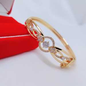 Gelang Bangle Wanita Lapis Emas Tahan Lama Anti Karat