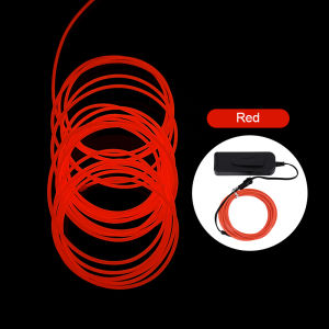 5M Halloween Party Glow EL Wire Cable LED Neon Light Dance Party Decoration DIY Costumes Clothing Glow In The Dark Supplies Birthday Decoration Halloween Decoration
