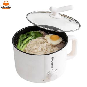 1.8 L Multi-Functional Integrated Electric Wok Non-Stick Inner Multipurpose Steamer Pot for Ramen Noodles Soup Home Travel Gifts