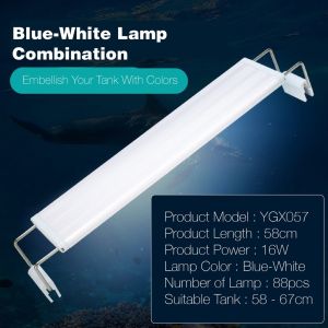 Six-Strip LED Light Aquatic Plant LED Lamp with Holder Blue and White Aquarium Light