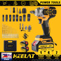 KEELAT KID004 1/2“ Cordless Brushless Impact Wrench Driver With Lithium Battery Electric Wrench Drill Tool Gun Power Tools. 