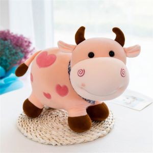 IIU Home Decoration Cartoon For Girls Cotton Stuffed Toy Soft Cattle Plush Toy Animal Plush Doll Bull Plush Doll Cow Plush Toy