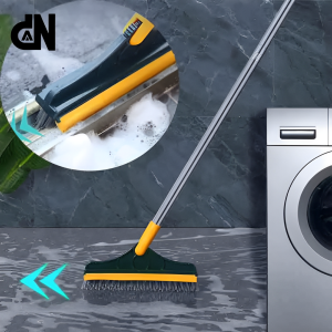 Sikat Dorong Gagang Panjang Pembersih Lantai Ubin Toilet Kamar Mandi 2IN1 Putaran 120 Derajat Multifungsi Serbaguna