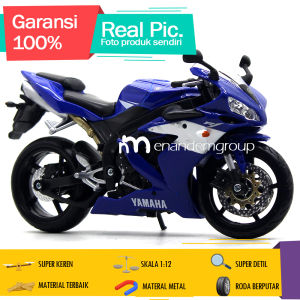 Diecast Miniatur Mainan Sepeda Motor Gede YZF-R1 1/12 Aktif Suspensi