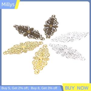 Millys 20pcs Filigree Flower Wrap Connector งานฝีมือ DIY ตกแต่งเครื่องประดับ