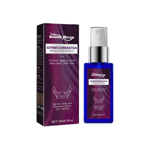 【100% Effective】South Moon Gynecomastia Firming Spray Cellulite Reduction Muscle Accelerating Hardening Spray Tighten Chest Muscle Fitness Instant Firming Cellulite Reducing Spray Effectively Shrinks Men Chest Tightening Massager