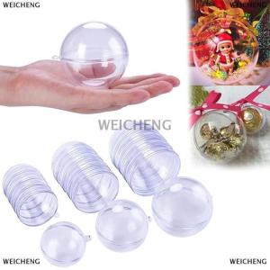 [COD] WEICHENG Hộp quà tặng trang trí Giáng sinh bằng nhựa mở trong suốt