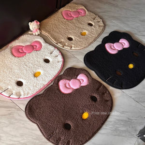 Cartoon Pattern Hello Kitty Plush Rug Soft Doormat Floor Mat Home Bath Room Anti Slip Imitation Cashmere Absorbent Floor MatGift