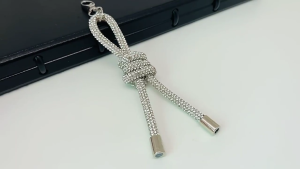 Rhinestone Bowknot tim móc khóa quyến rũ phong cách túi nơ quyến rũ Mặt dây chuyền làm bằng tay phong cách phụ kiện