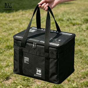 LouisWill 30L Tactical Camping Storage Bag Oxford Waterproof Outdoor Cookware Organizer Portable Foldable Picnic Carry Bag For Hiking BBQ Travel