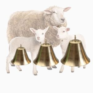 MAOMEI HOUSE Retro Sừng Chuông Mở Chuông Đồ Trang Trí Giáng sinh Làm Gió Chuông Chống gỉ DIY Trang Trí Tinh khiết Đồng Phòng Chống mất mát Đồng Chuông Chăn thả Chuông Pet Dây Trang trại Chuông