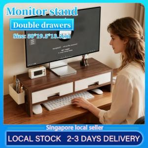 Monitor Stand Monitor Riser/Wooden Ergonomic Laptop Stand/Computer Desk Organizer