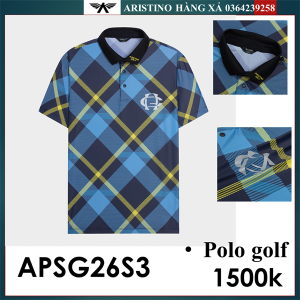 Áo polo gofl Aristino APSG026S3 thun lạnh mềm mát