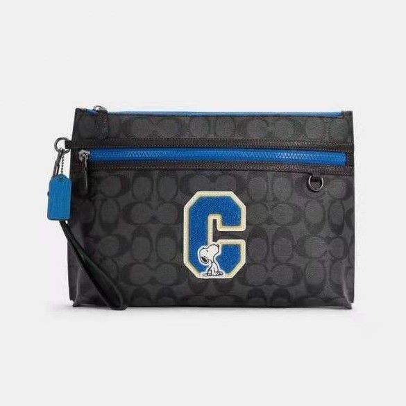 New Coach X Peanuts Carryall Pouch In Signature Canvas With Snoopy ...