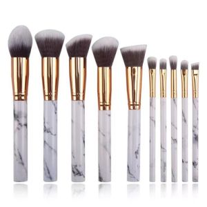[10 PCS] Set Brush Marble Kuas Makeup Face and Eyes Blending Brushes