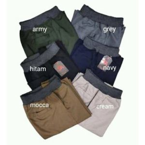 UKURAN BESAR Celana Pendek Chinos Pria Dewasa Big Size Ukuran Jumbo 33-44 Rip Karet Pinggang - Santai Shorts Santai