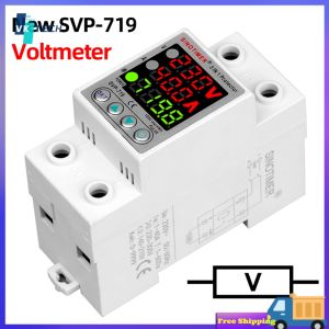 [ VKTECH ] 220V 40/63A Adjustable Over Under Voltage Protective Device Current Protection Limit Relay Protector Energy Meter