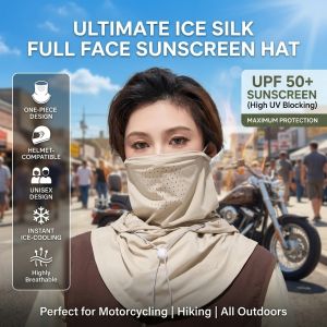 Breathable UV Protection Face Mask + Full Face Sun Shield + Cooling Neck Cover for Cycling